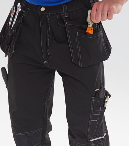 Click Shawbury Multi Pocket Work Trousers Black or Navy 30" - 50" Reg & Tall Leg