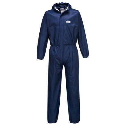 Portwest ST30 Type 5/6 Coveralls Disposable Overall White Navy Blue SMS 5 Pack