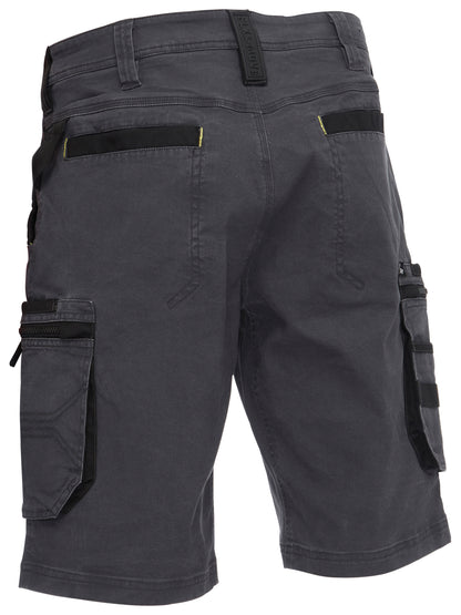Bisley Flx & Move Stretch Utility Zip Cargo Shorts Black or Grey 30" > 40"