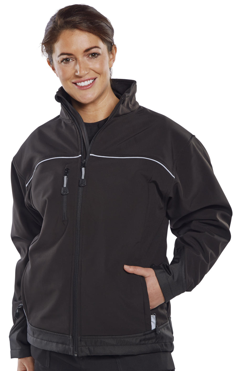 Click Soft Shell Jacket Black or Navy Blue XS - 6XL Coat Water Resistant