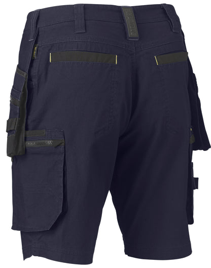 Bisley FLX & MOVE Stretch Utility Holster Pocket Shorts Navy UKSHC1336