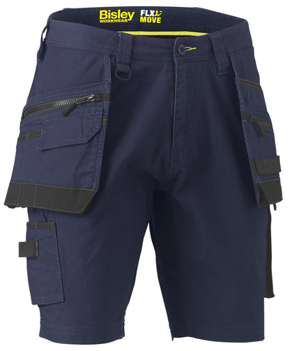 Bisley FLX & MOVE Stretch Utility Holster Pocket Shorts Navy UKSHC1336
