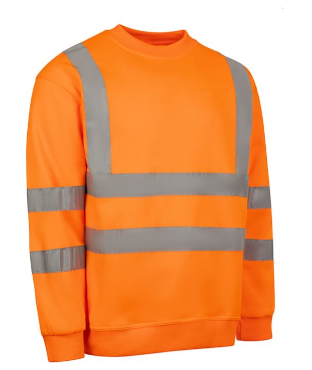 Be Seen Hi Viz Sweatshirt 280 gsm Orange Yellow EN20471 Class 3 Small - 4XL