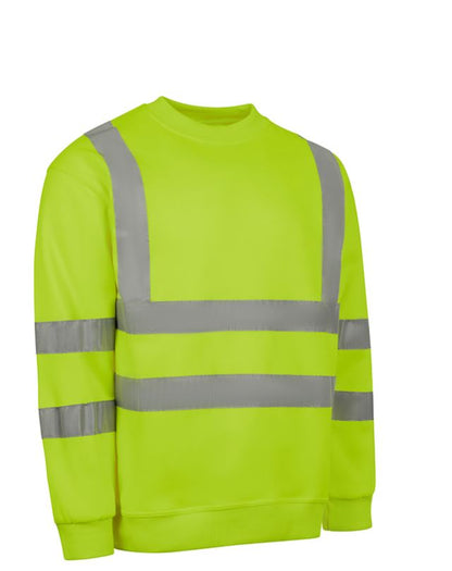 Be Seen Hi Viz Sweatshirt 280 gsm Orange Yellow EN20471 Class 3 Small - 4XL