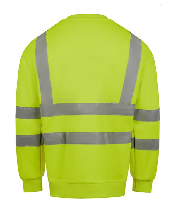Be Seen Hi Viz Sweatshirt 280 gsm Orange Yellow EN20471 Class 3 Small - 4XL