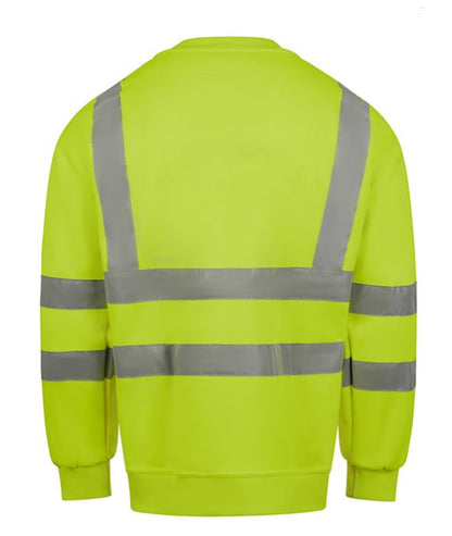 Be Seen Hi Viz Sweatshirt 280 gsm Orange Yellow EN20471 Class 3 Small - 4XL