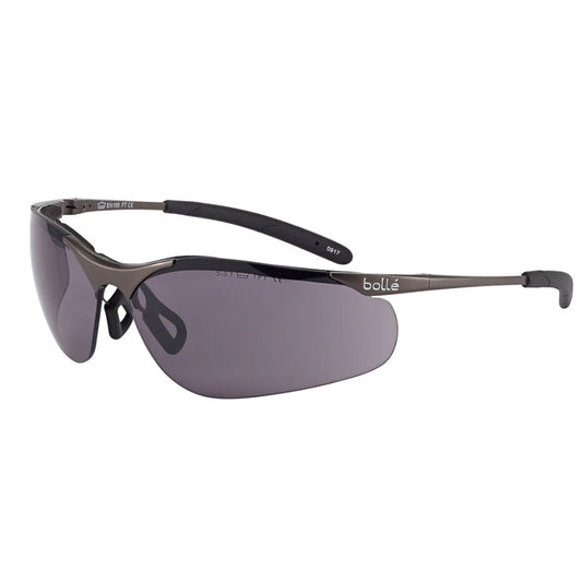 Bolle Contour Metal Frame Smoke Lens Safety Glasses EN166