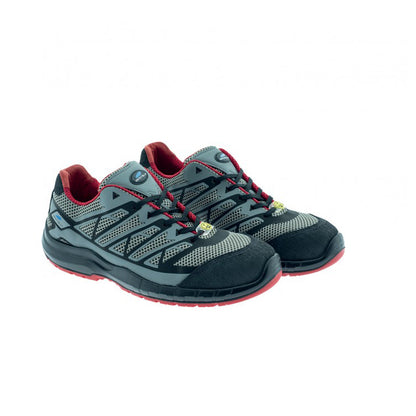 AboutBlu Estoril Low S1P Safety Trainer Grey and Red