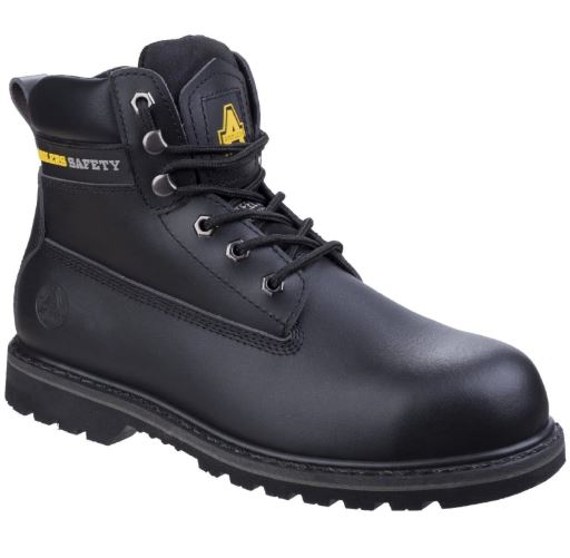 Amblers FS9 Leather Safety Work Boots Black
