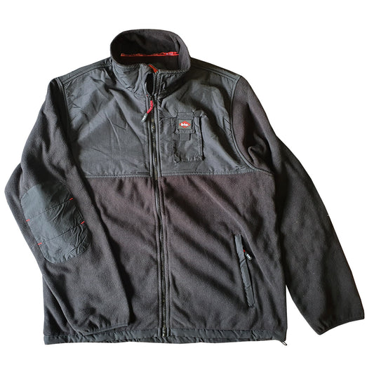 Lee Cooper LCJKT405 Contrast Zip Up Jacket Black/Black