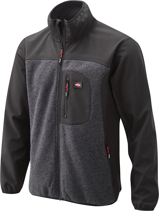 Lee Cooper LCJKT429 Knitted Softshell Jacket Charcoal Marl