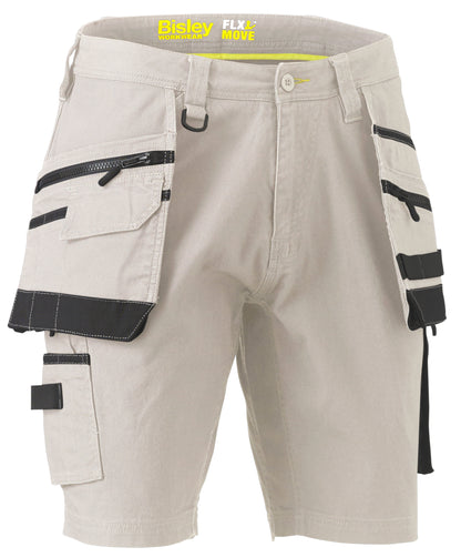 Bisley FLX & MOVE™ Stretch Utility Holster Pocket Shorts Stone UKSHC1336